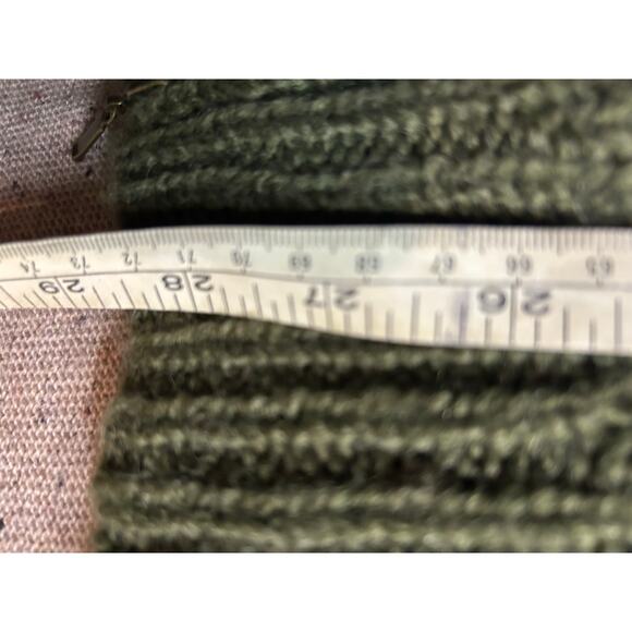 Ruby Moon Olive Green Wool Blend Turtleneck Sweater Cozy Fall Winter - Picture 6 of 6